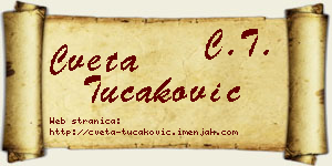 Cveta Tucaković vizit kartica